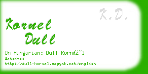 kornel dull business card